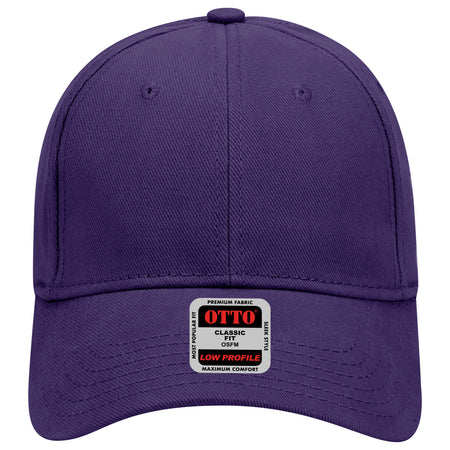 OTTO CAP 6 Panel Low Profile Baseball Cap OTTO 19-251 Otto Cap 011 - Purple OSFM - Adult