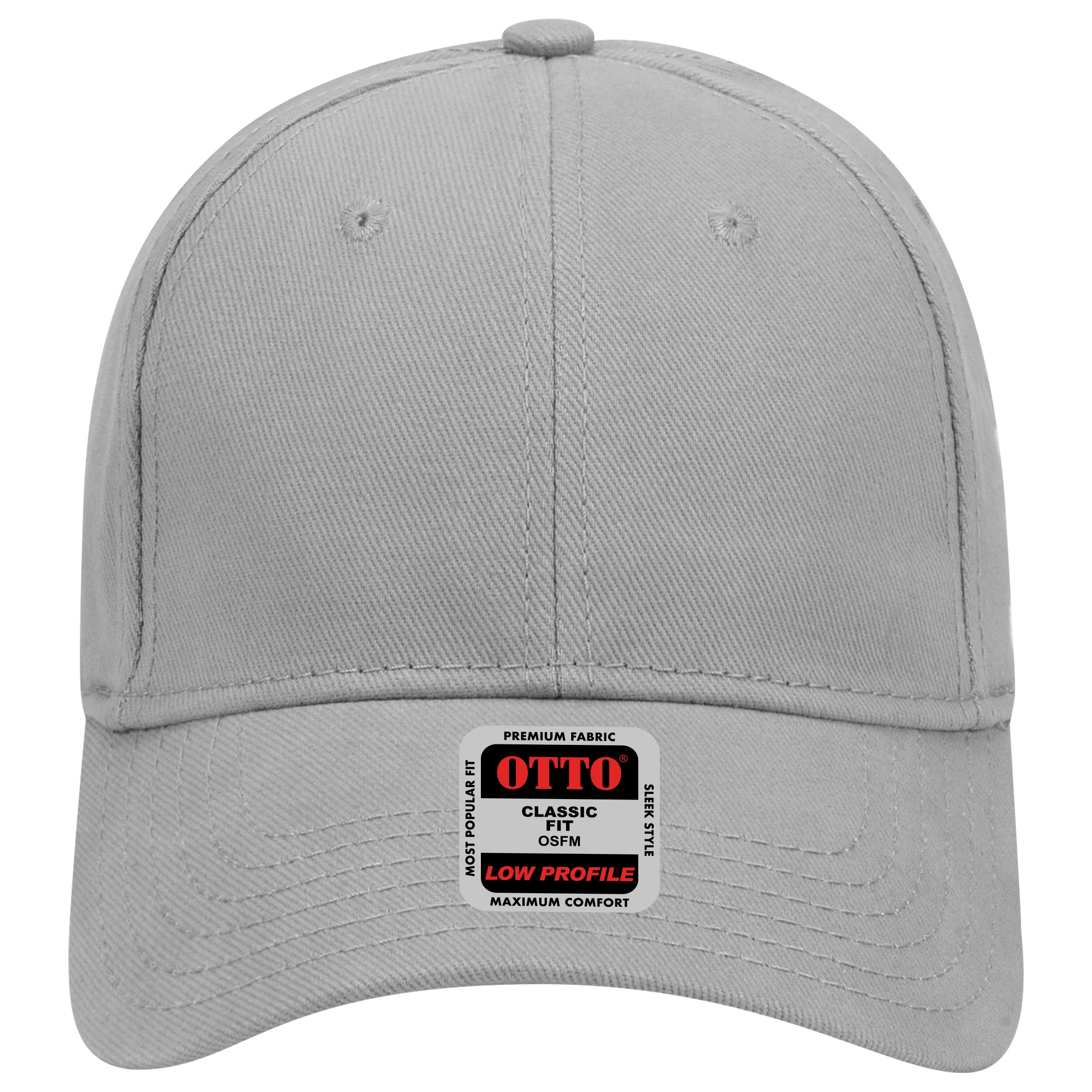 OTTO CAP 6 Panel Low Profile Baseball Cap OTTO 19-251 Otto Cap 014 - Gray OSFM - Adult