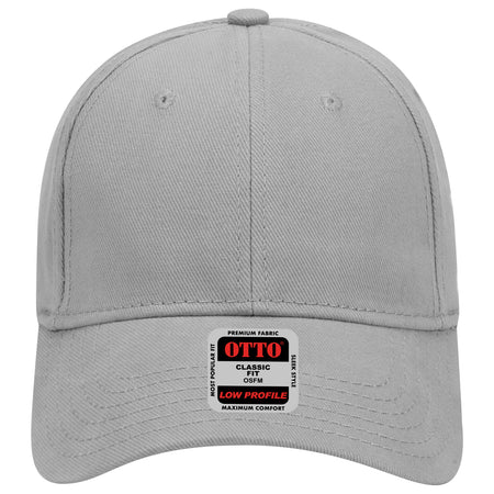 OTTO CAP 6 Panel Low Profile Baseball Cap OTTO 19-251 Otto Cap 014 - Gray OSFM - Adult