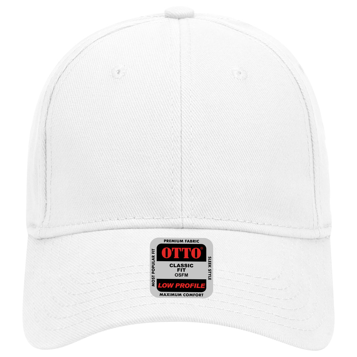 OTTO CAP 6 Panel Low Profile Baseball Cap OTTO 19-251 Otto Cap 016 - White OSFM - Adult