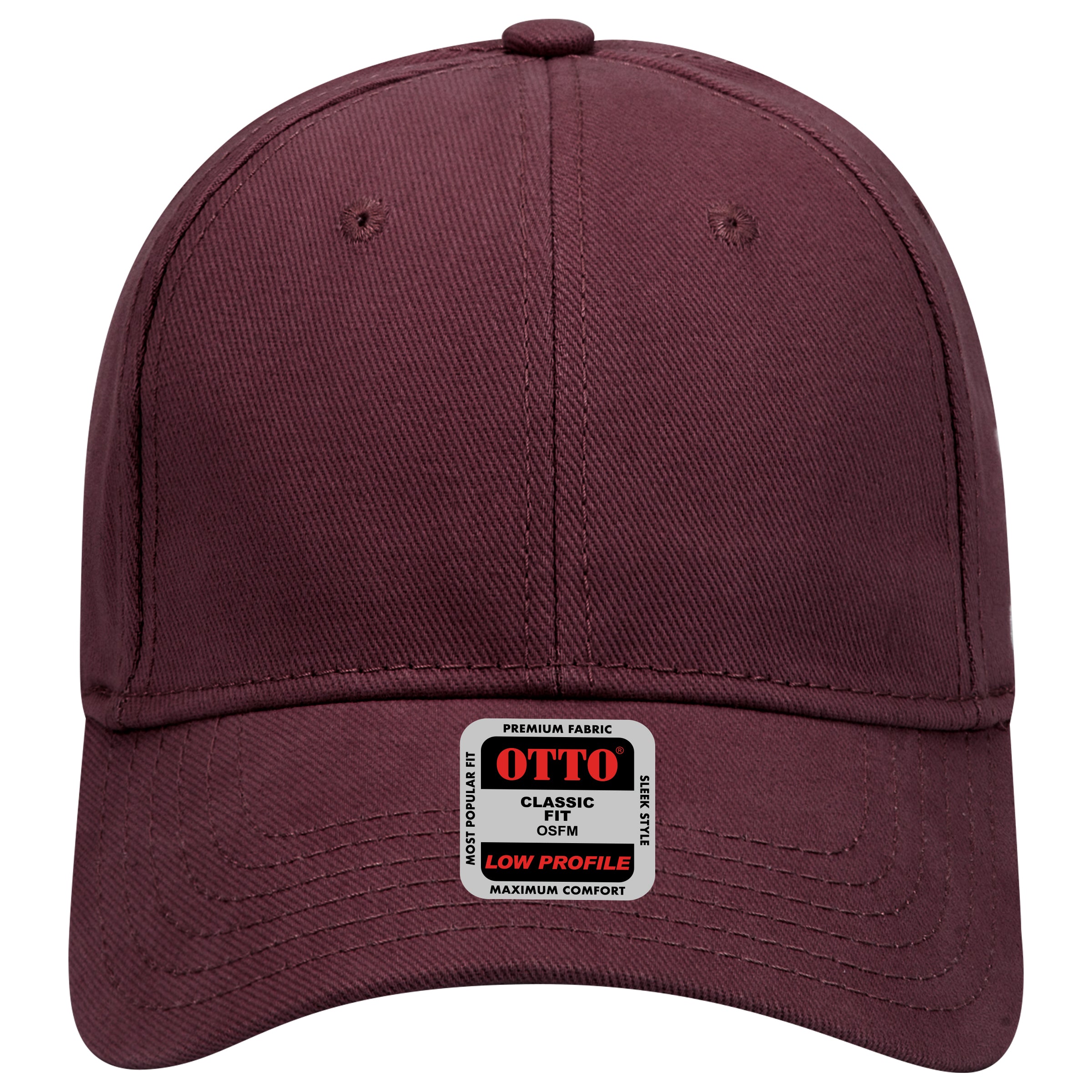 OTTO CAP 6 Panel Low Profile Baseball Cap OTTO 19-251 Otto Cap 019 - Burg. Marn OSFM - Adult