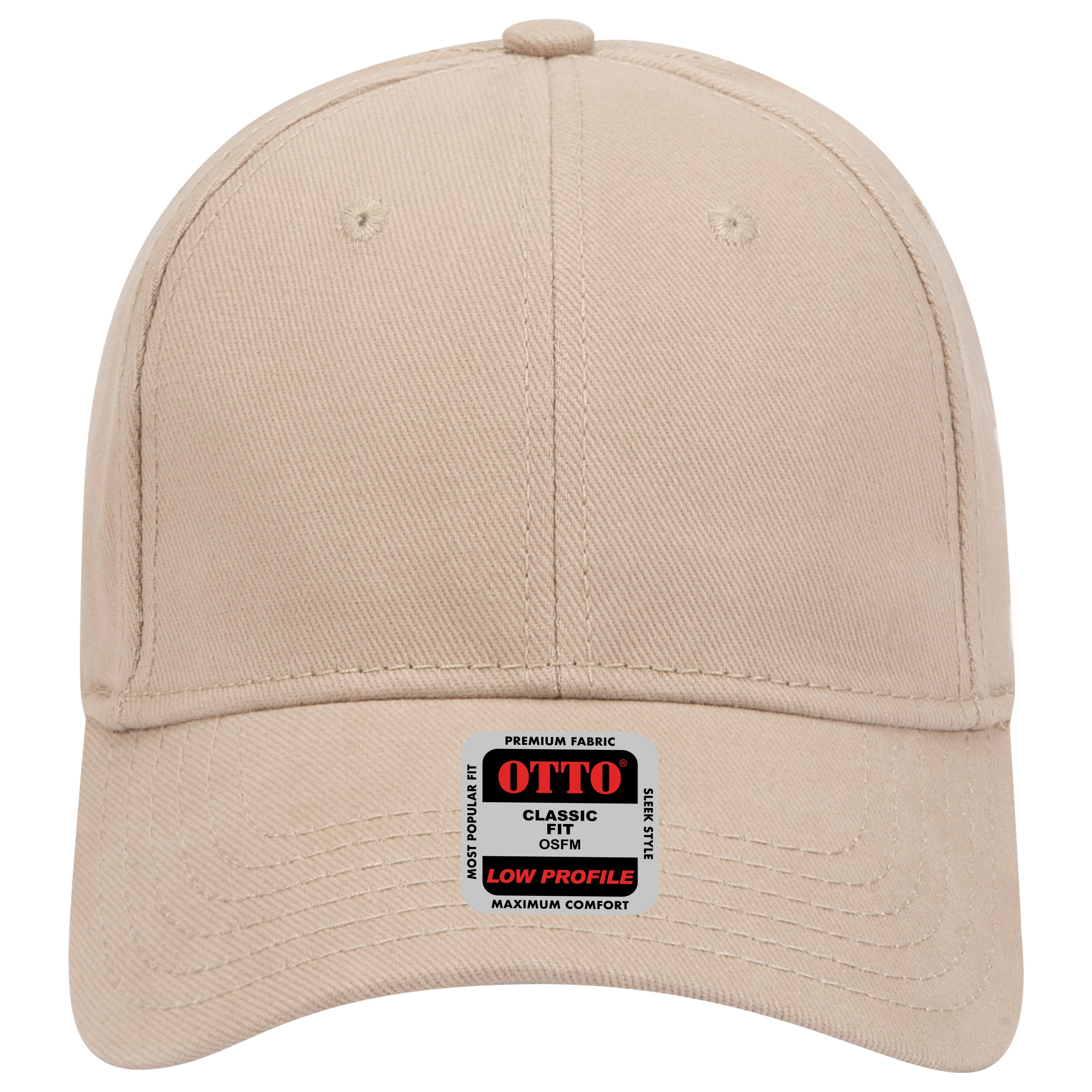 OTTO CAP 6 Panel Low Profile Baseball Cap OTTO 19-251 Otto Cap 032 - Khaki OSFM - Adult