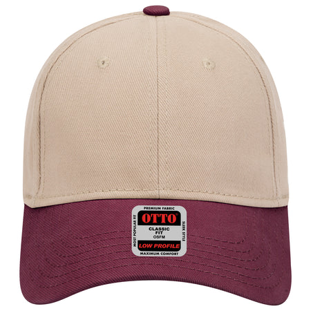 OTTO CAP 6 Panel Low Profile Baseball Cap OTTO 19-251 Otto Cap 1032 - Marn/Kha OSFM - Adult