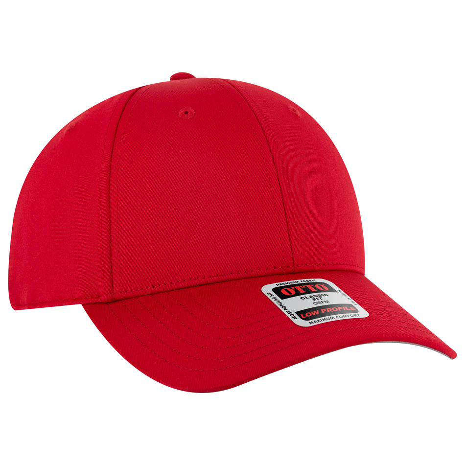 OTTO CAP 6 Panel Low Profile Baseball Cap OTTO 19-3 Otto Cap 002 - Red OSFM - Adult