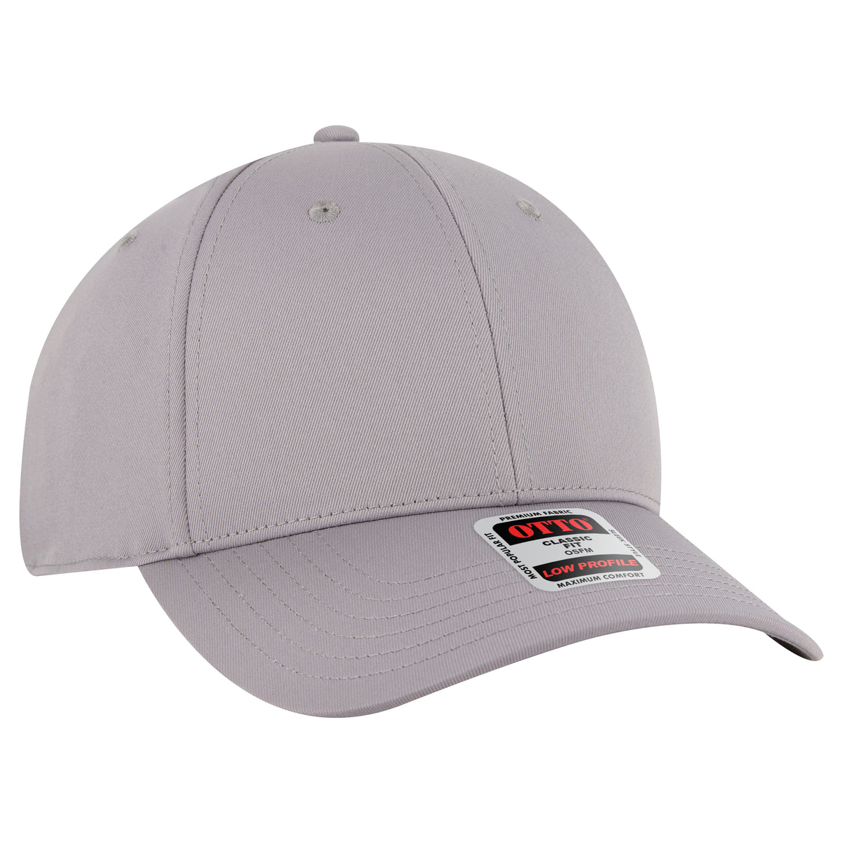 OTTO CAP 6 Panel Low Profile Baseball Cap OTTO 19-3 Otto Cap 014 - Gray OSFM - Adult