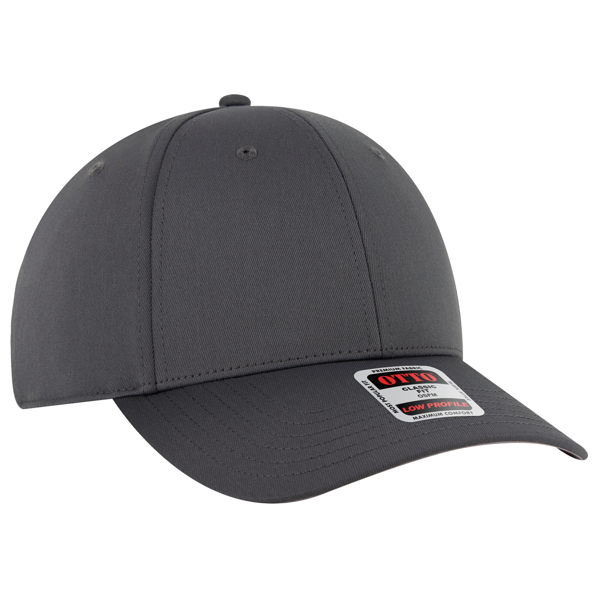 OTTO CAP 6 Panel Low Profile Baseball Cap OTTO 19-3 Otto Cap 025 - Char. Gray OSFM - Adult