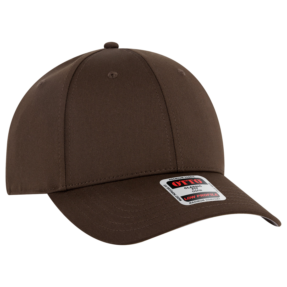 OTTO CAP 6 Panel Low Profile Baseball Cap OTTO 19-3 Otto Cap 039 - Dk. Brown OSFM - Adult