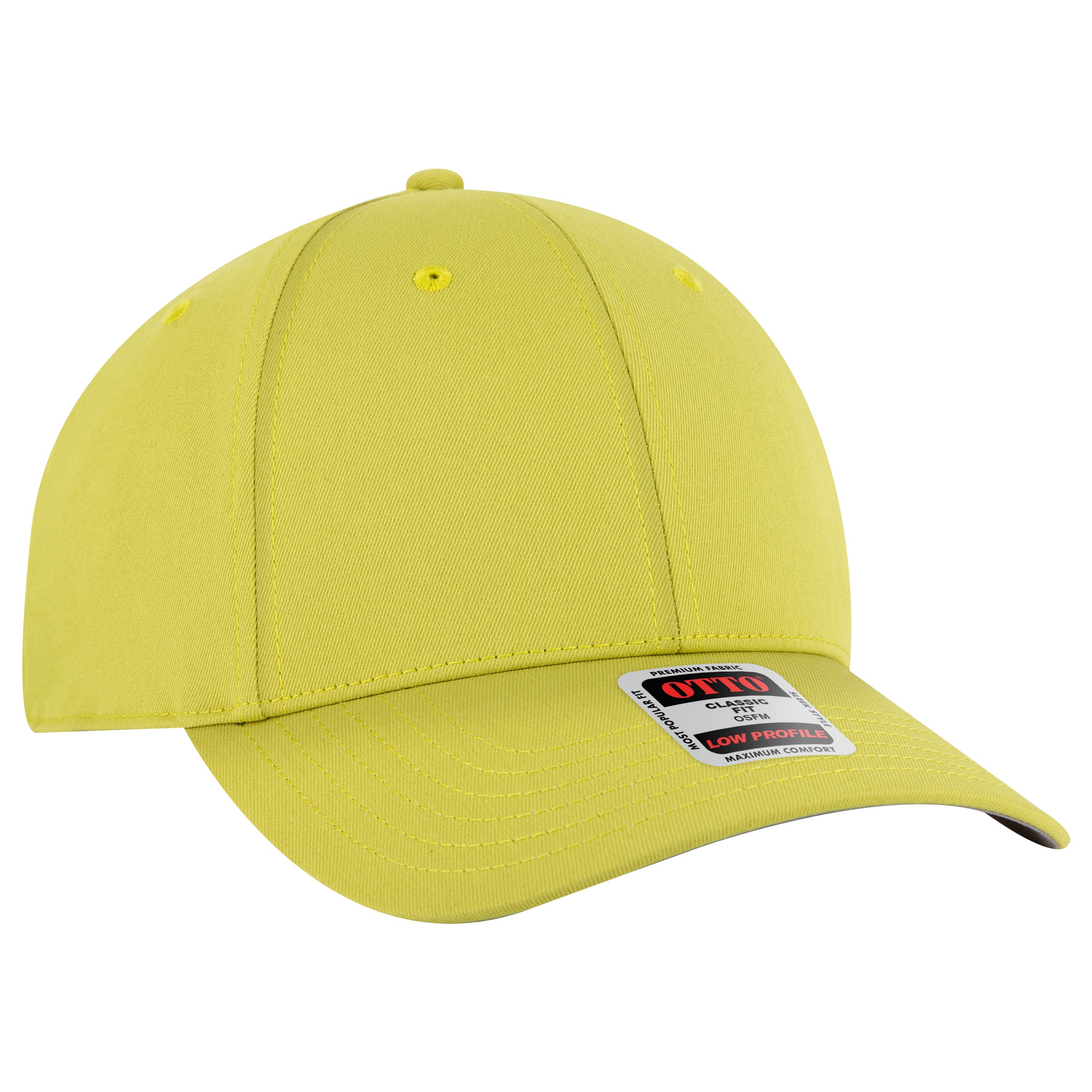 OTTO CAP 6 Panel Low Profile Baseball Cap OTTO 19-3 Otto Cap 123 - Mstrd. Grn OSFM - Adult