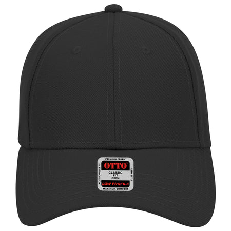 OTTO CAP 6 Panel Low Profile Baseball Cap OTTO 19-304 Otto Cap 003 - Black OSFM - Adult