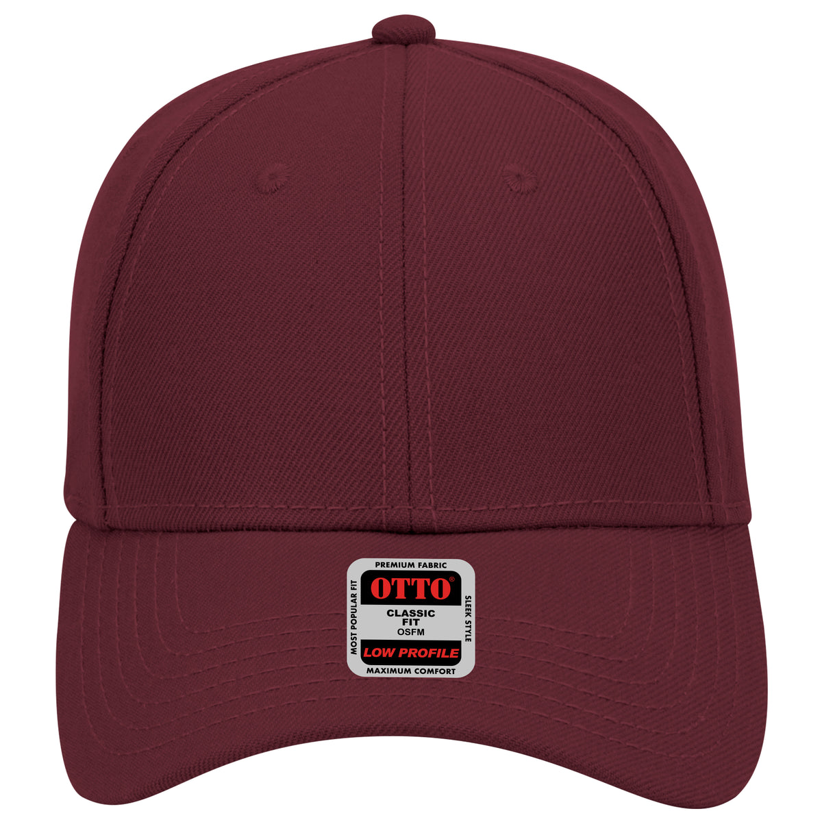 OTTO CAP 6 Panel Low Profile Baseball Cap OTTO 19-304 Otto Cap 010 - Maroon OSFM - Adult