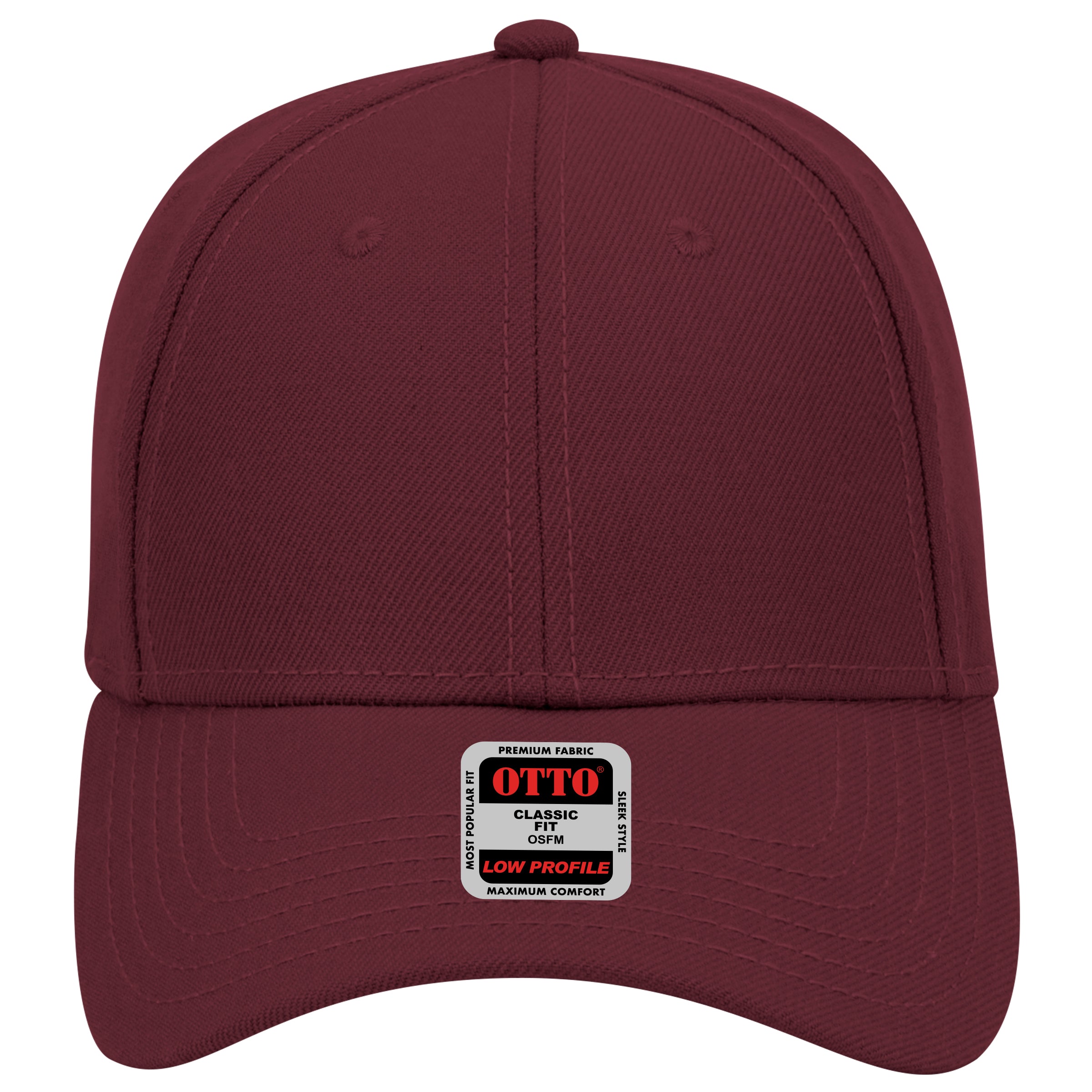 OTTO CAP 6 Panel Low Profile Baseball Cap OTTO 19-304 Otto Cap 010 - Maroon OSFM - Adult