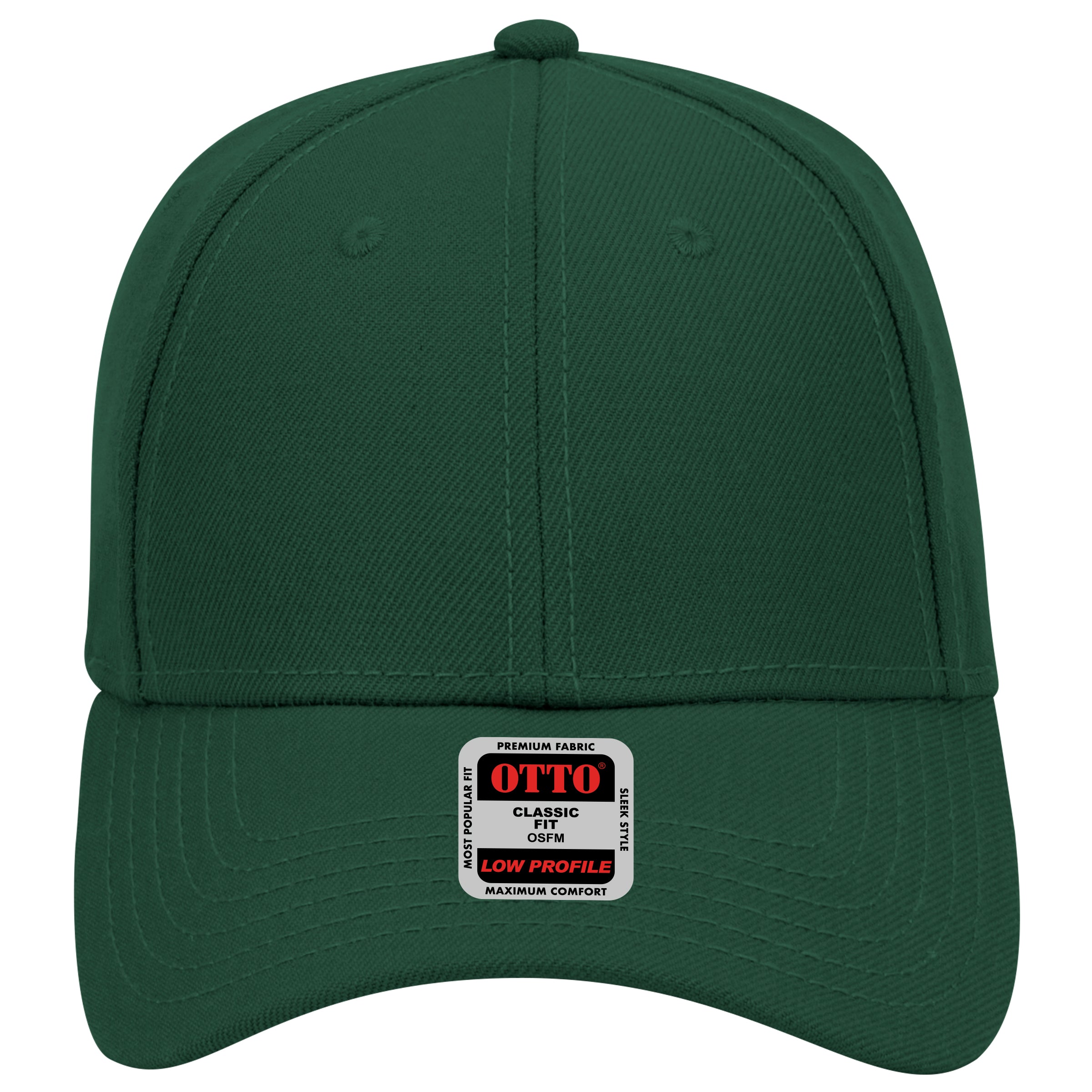 OTTO CAP 6 Panel Low Profile Baseball Cap OTTO 19-304 Otto Cap 017 - Dk. Green OSFM - Adult