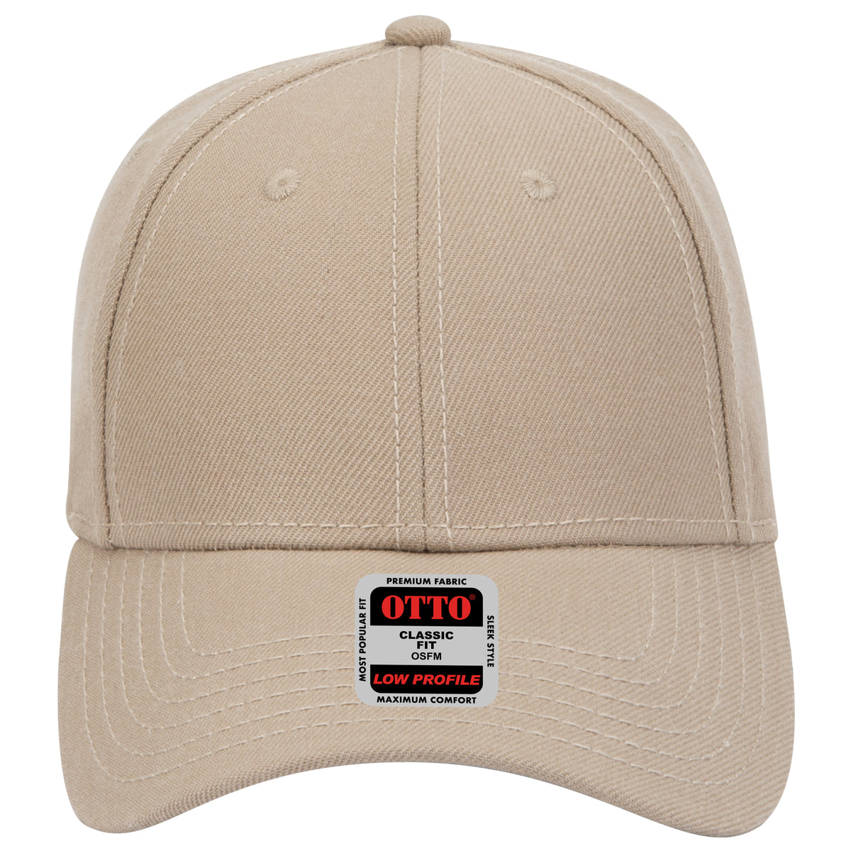 OTTO CAP 6 Panel Low Profile Baseball Cap OTTO 19-304 Otto Cap 032 - Khaki OSFM - Adult