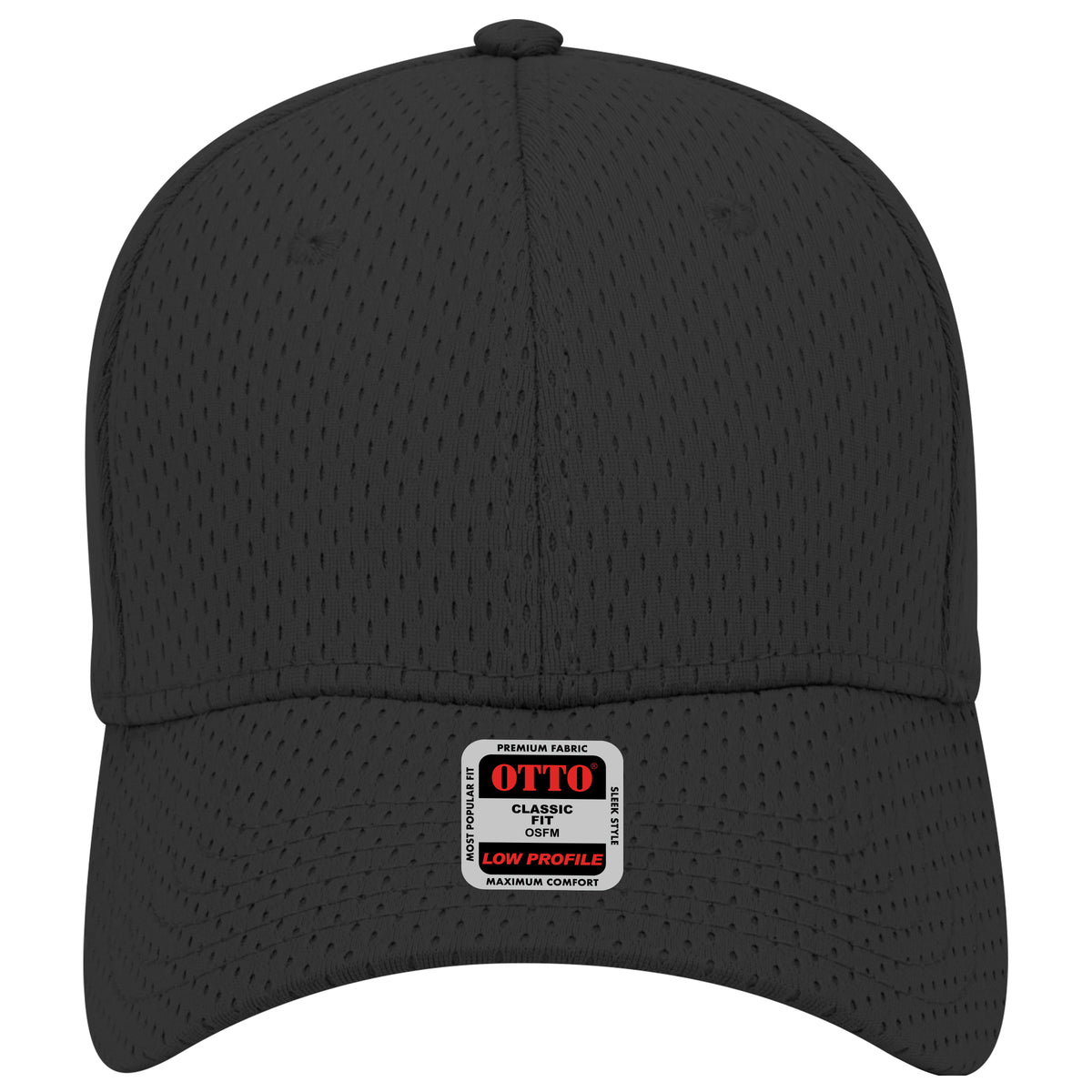 OTTO CAP 6 Panel Low Profile Baseball Cap OTTO 19-366 Otto Cap 003 - Black OSFM - Adult