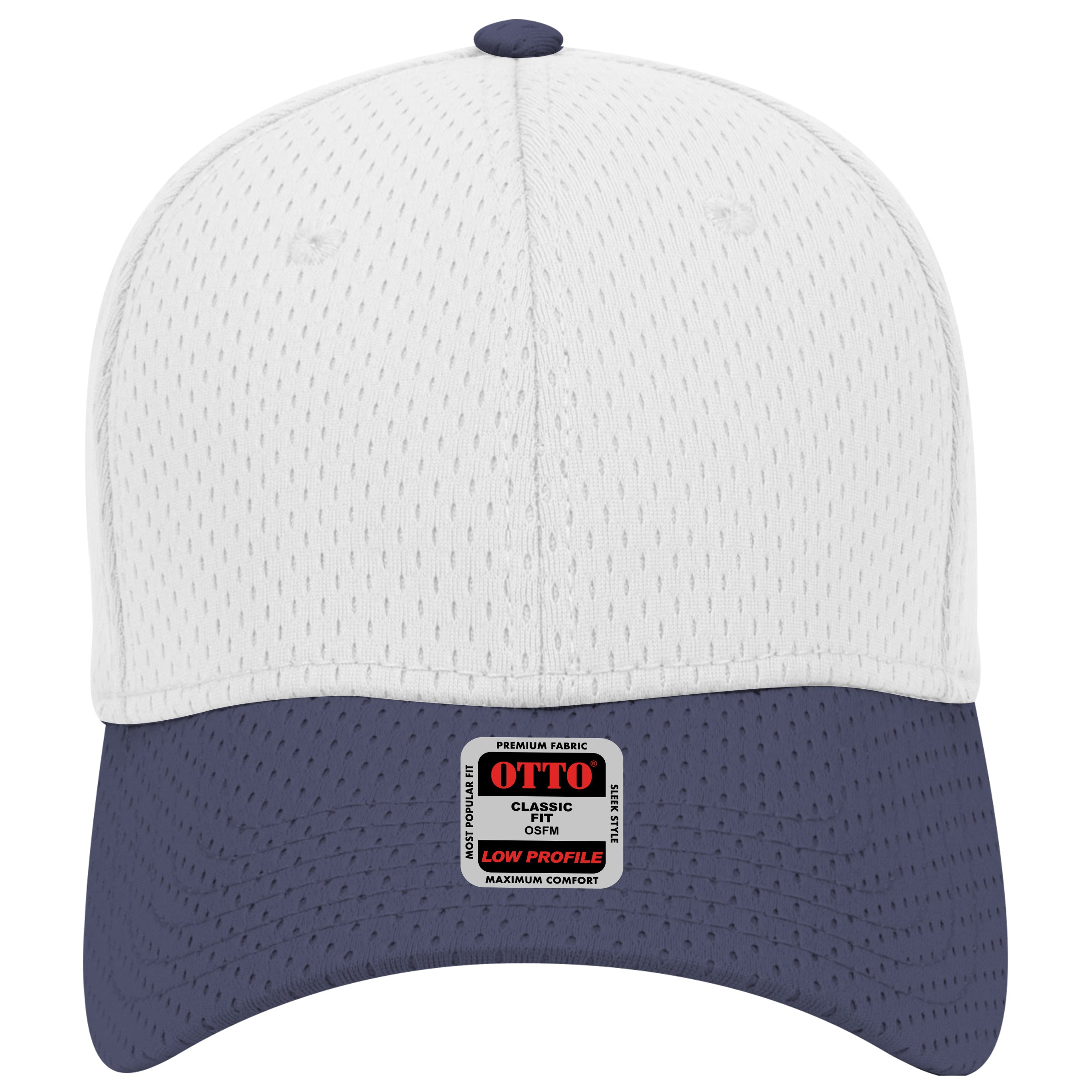 OTTO CAP 6 Panel Low Profile Baseball Cap OTTO 19-366 Otto Cap 0416 - Nvy/Wht OSFM - Adult