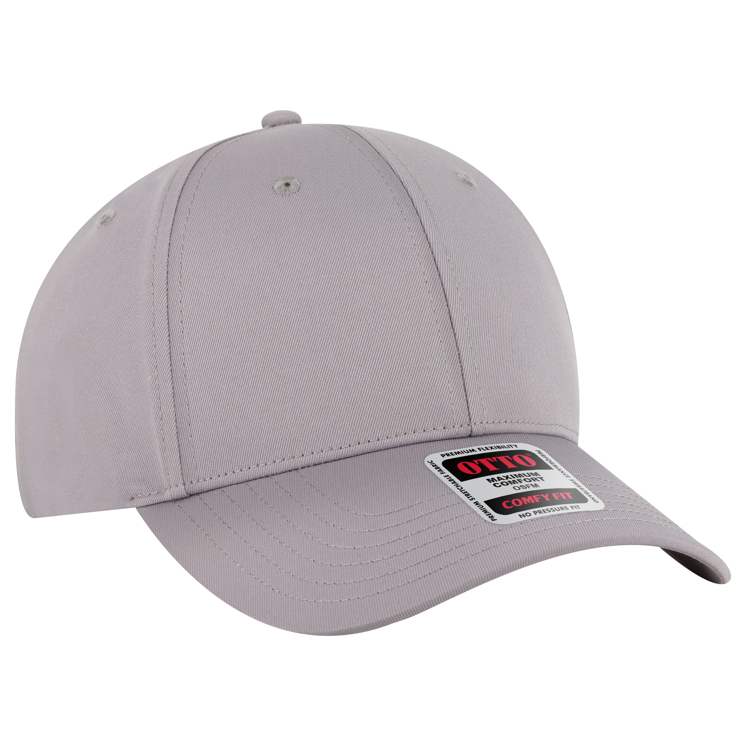 OTTO CAP "OTTO COMFY FIT" 6 Panel Low Profile Baseball Cap OTTO 19-4 Otto Cap 014 - Gray OSFM - Adult