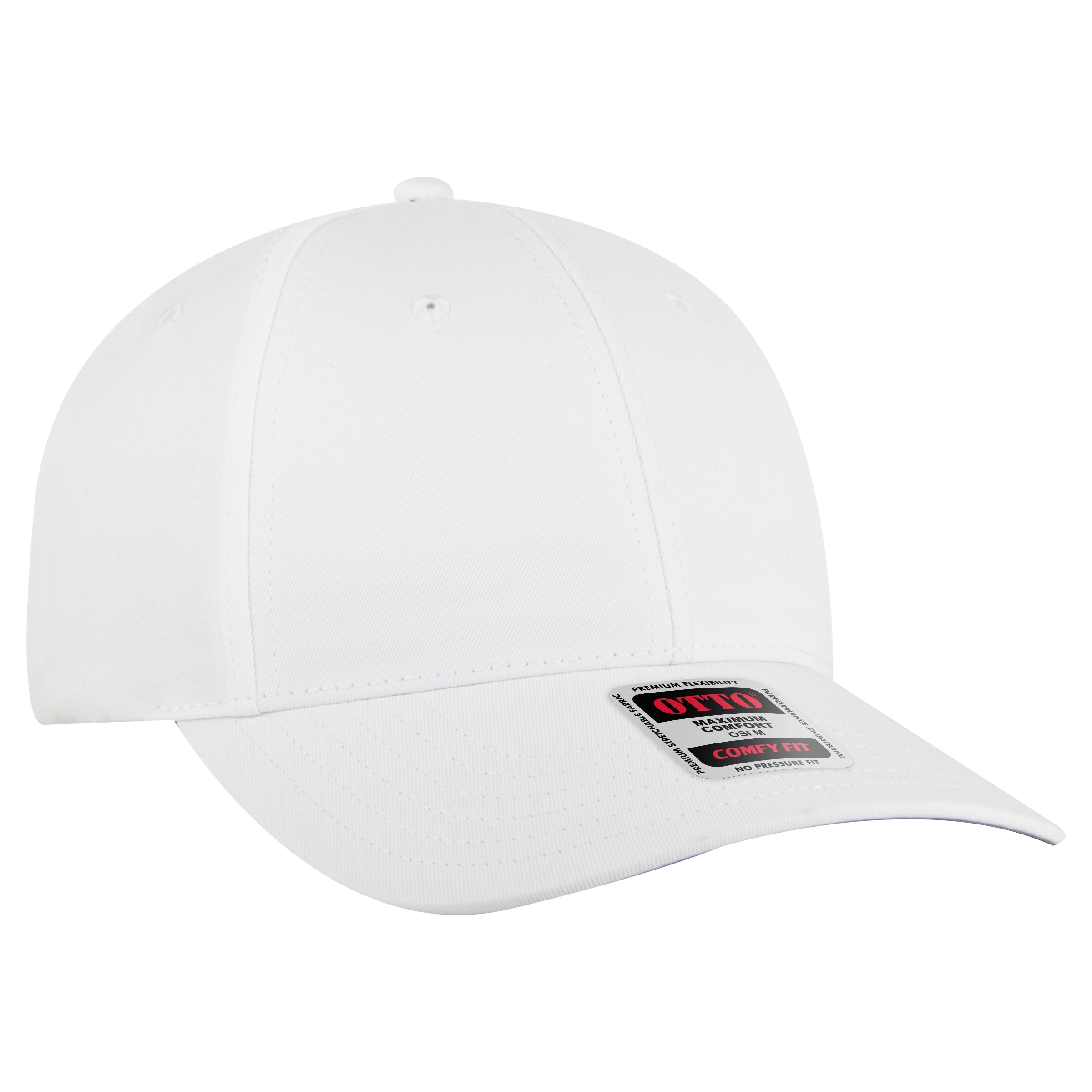 OTTO CAP "OTTO COMFY FIT" 6 Panel Low Profile Baseball Cap OTTO 19-4 Otto Cap 016 - White OSFM - Adult