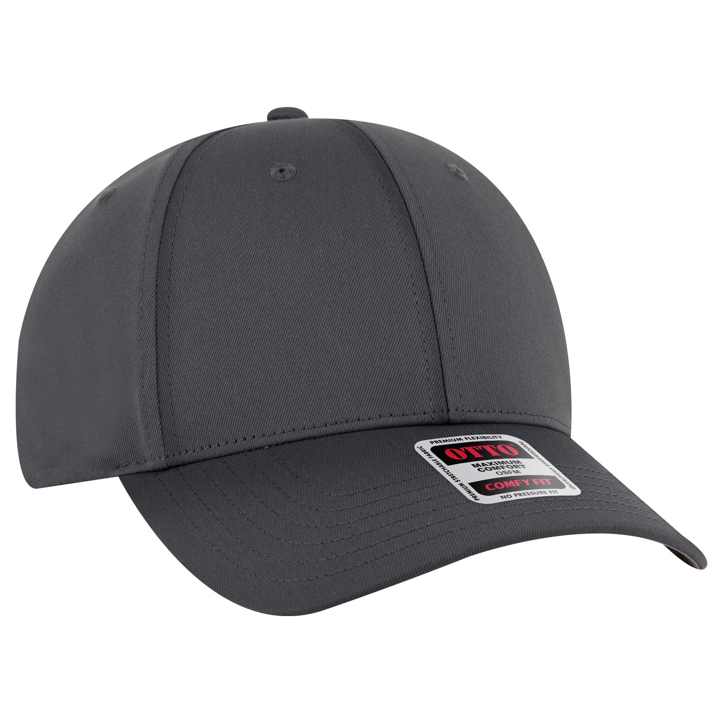 OTTO CAP "OTTO COMFY FIT" 6 Panel Low Profile Baseball Cap OTTO 19-4 Otto Cap 025 - Char. Gray OSFM - Adult