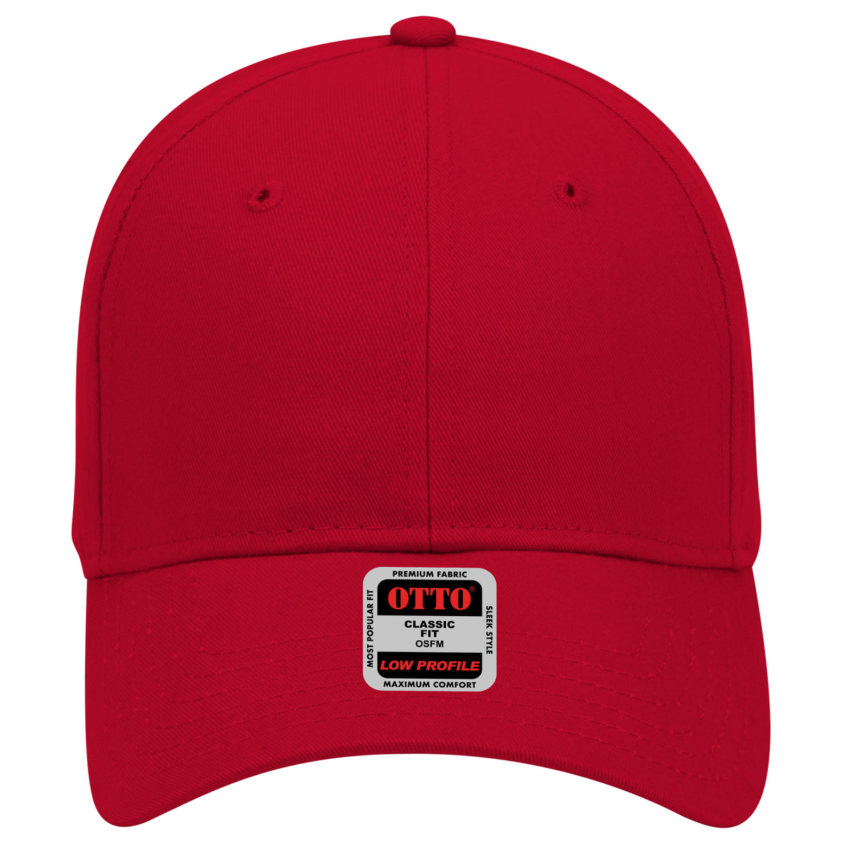 OTTO CAP 6 Panel Low Profile Baseball Cap OTTO 19-503 Otto Cap 002 - Red OSFM - Adult