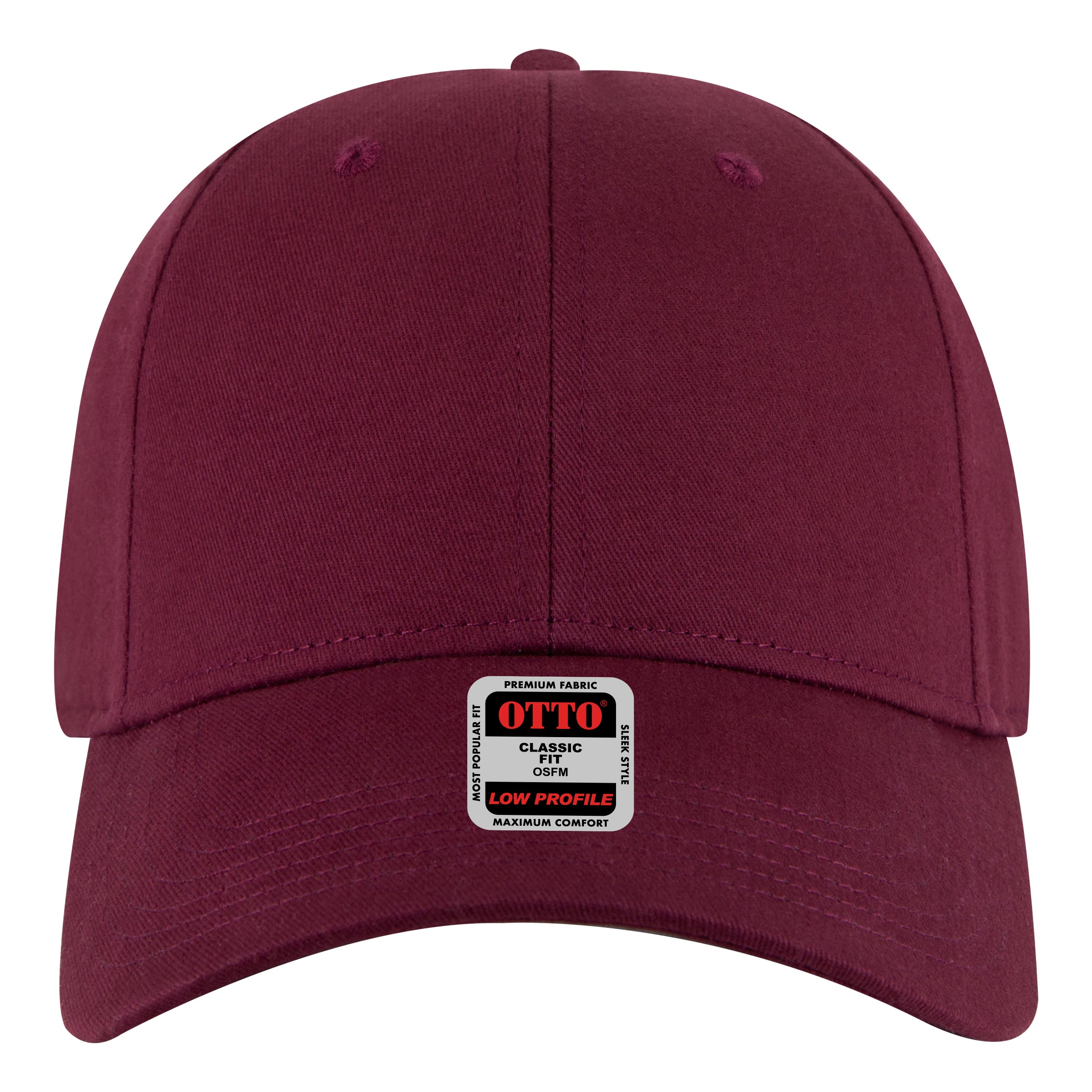 OTTO CAP 6 Panel Low Profile Baseball Cap OTTO 19-503 Otto Cap 010 - Maroon OSFM - Adult