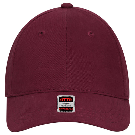 OTTO CAP 6 Panel Low Profile Baseball Cap OTTO 19-503 Otto Cap 010 - Maroon Young Adult