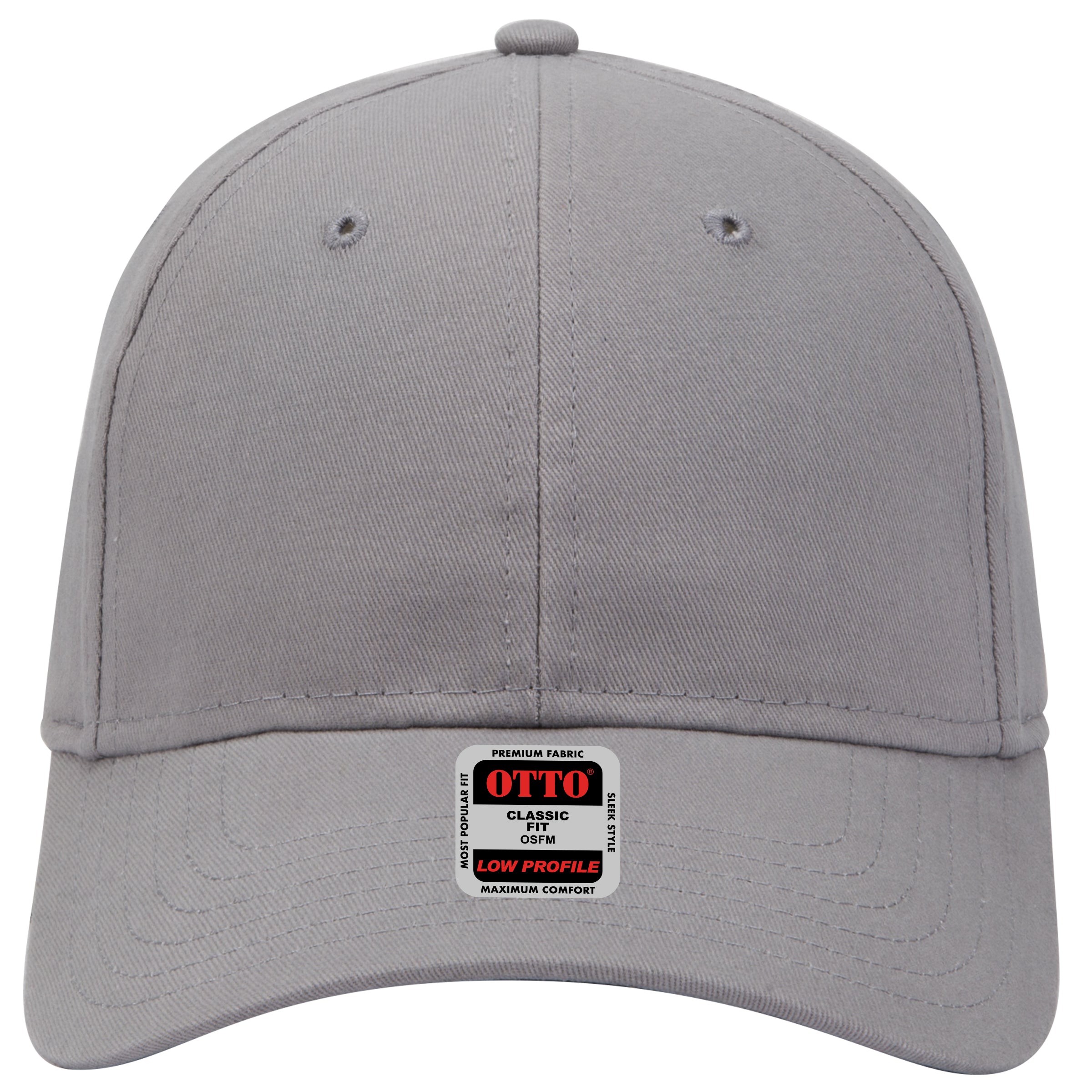 OTTO CAP 6 Panel Low Profile Baseball Cap OTTO 19-503 Otto Cap 014 - Gray OSFM - Adult