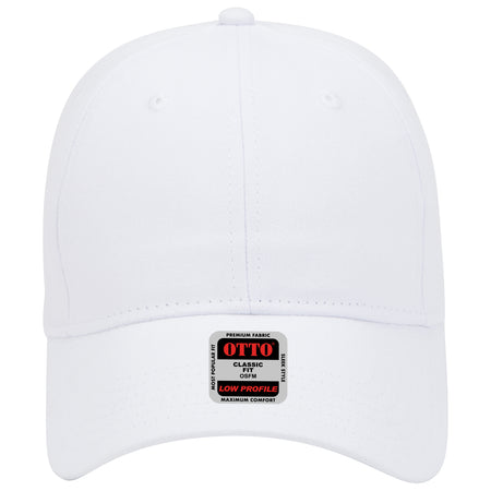 OTTO CAP 6 Panel Low Profile Baseball Cap OTTO 19-503 Otto Cap 016 - White OSFM - Adult