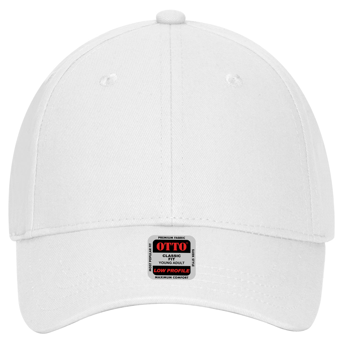 OTTO CAP 6 Panel Low Profile Baseball Cap OTTO 19-503 Otto Cap 016 - White Young Adult