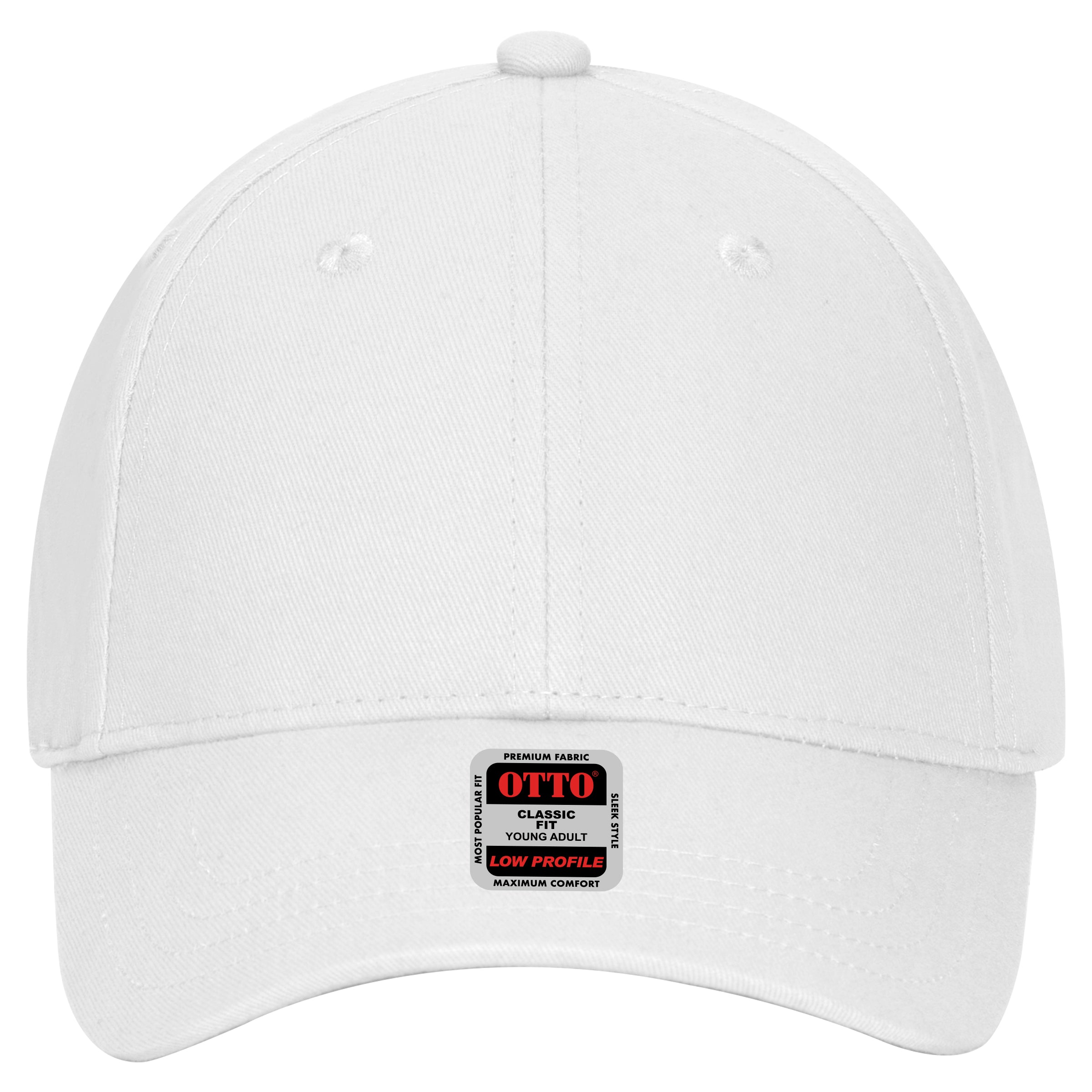 OTTO CAP 6 Panel Low Profile Baseball Cap OTTO 19-503 Otto Cap 016 - White Young Adult