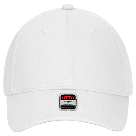 OTTO CAP 6 Panel Low Profile Baseball Cap OTTO 19-503 Otto Cap 016 - White Young Adult