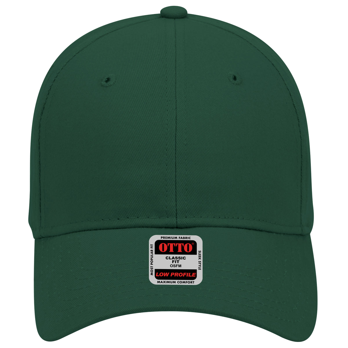 OTTO CAP 6 Panel Low Profile Baseball Cap OTTO 19-503 Otto Cap 017 - Dk. Green Young Adult