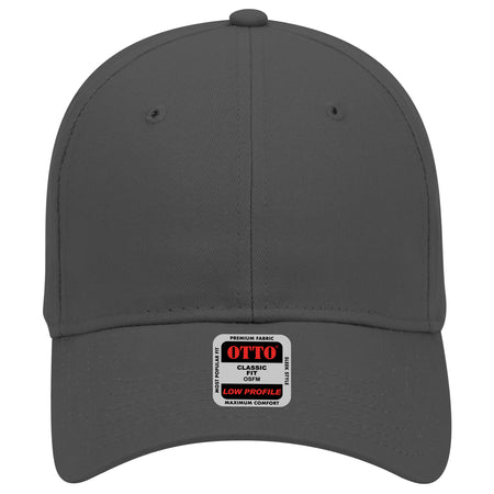 OTTO CAP 6 Panel Low Profile Baseball Cap OTTO 19-503 Otto Cap 025 - Char. Gray OSFM - Adult