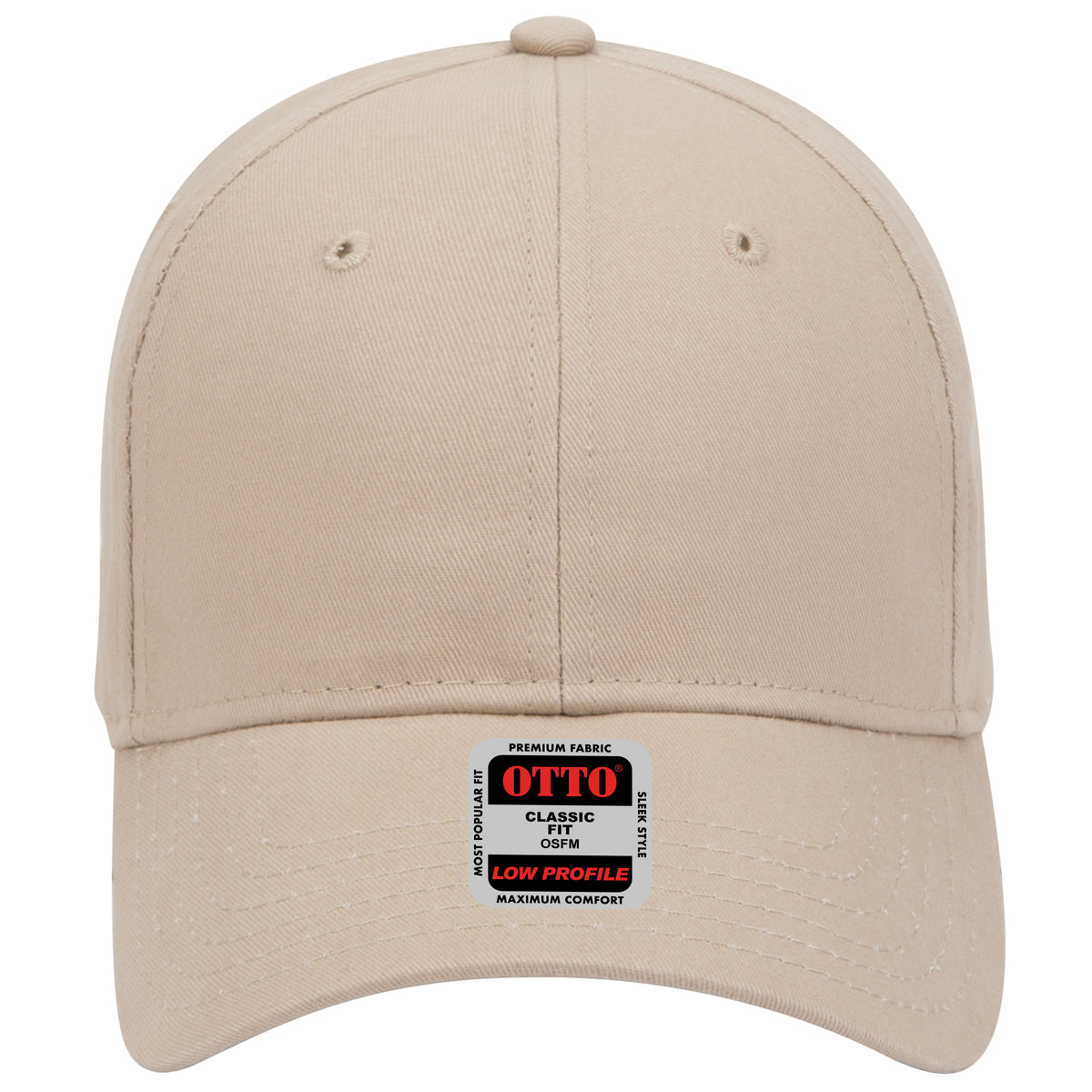 OTTO CAP 6 Panel Low Profile Baseball Cap OTTO 19-503 Otto Cap 032 - Khaki OSFM - Adult