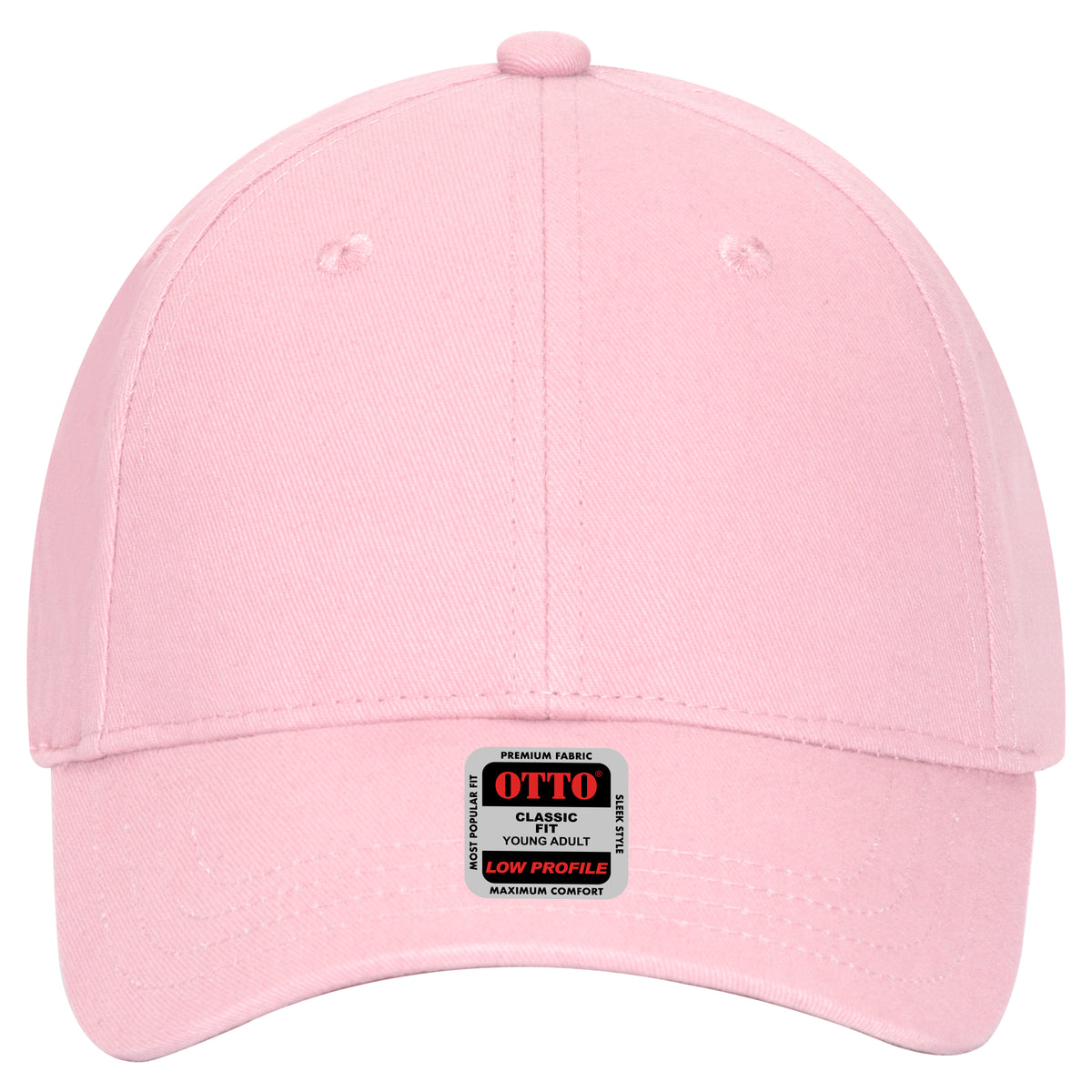 OTTO CAP 6 Panel Low Profile Baseball Cap OTTO 19-503 Otto Cap 050 - Pink Young Adult