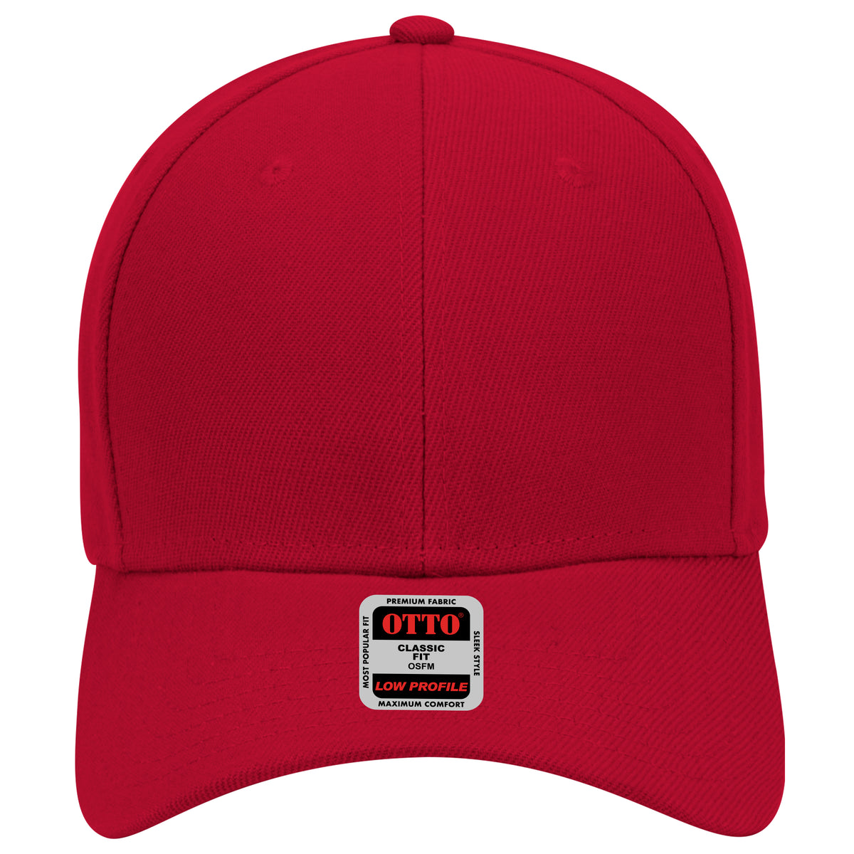 OTTO CAP 6 Panel Low Profile Baseball Cap OTTO 19-609 Otto Cap 002 - Red OSFM - Adult