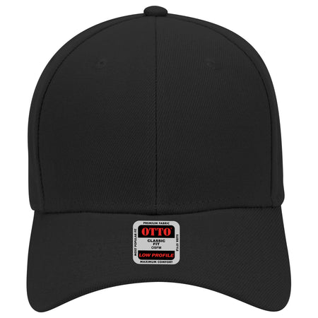 OTTO CAP 6 Panel Low Profile Baseball Cap OTTO 19-609 Otto Cap 003 - Black OSFM - Adult