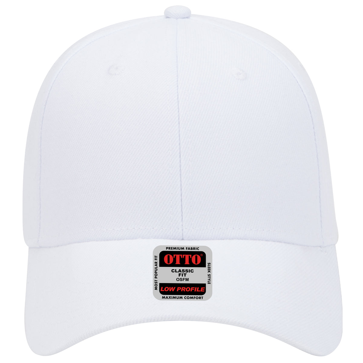 OTTO CAP 6 Panel Low Profile Baseball Cap OTTO 19-609 Otto Cap 016 - White OSFM - Adult