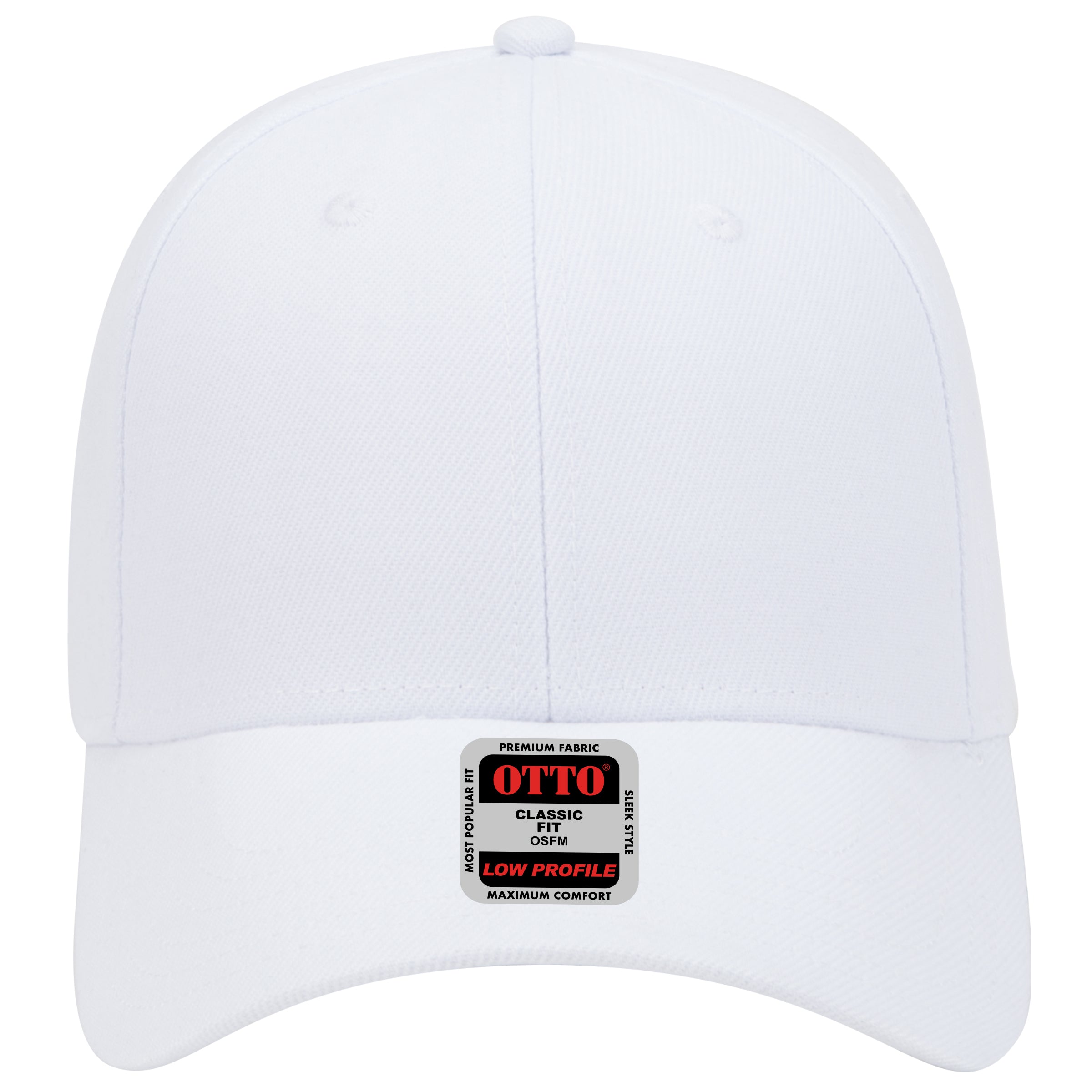 OTTO CAP 6 Panel Low Profile Baseball Cap OTTO 19-609 Otto Cap 016 - White OSFM - Adult