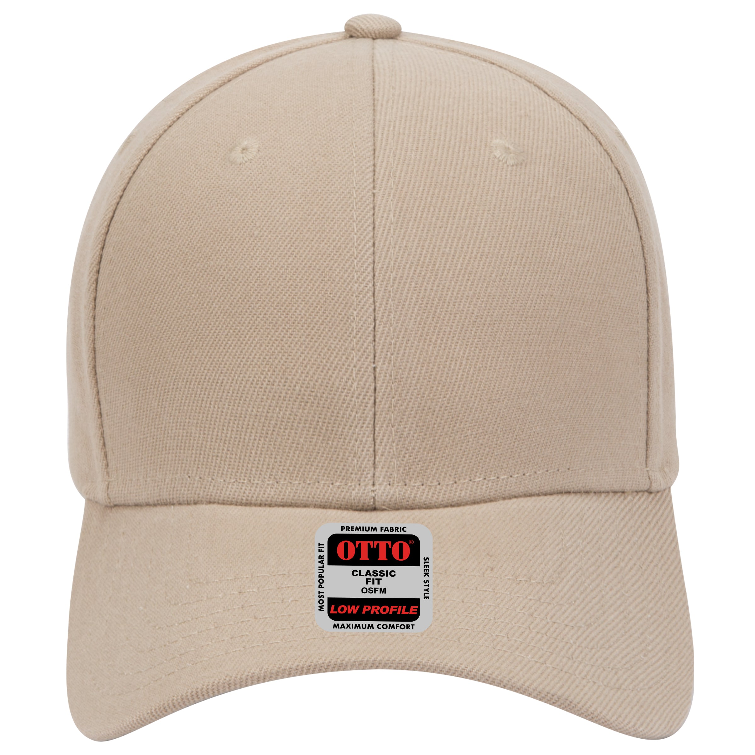 OTTO CAP 6 Panel Low Profile Baseball Cap OTTO 19-609 Otto Cap 032 - Khaki OSFM - Adult