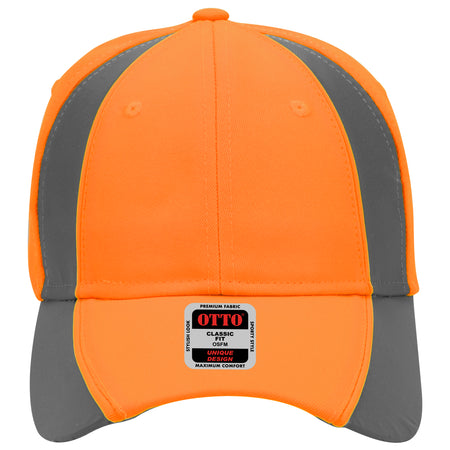 OTTO CAP 6 Panel Low Profile Baseball Cap OTTO 19-701 Otto Cap 0998 - N.Org/Ref.Gry OSFM - Adult