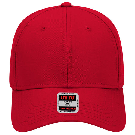 OTTO CAP 6 Panel Low Profile Baseball Cap OTTO 19-768 Otto Cap 002 - Red OSFM - Adult