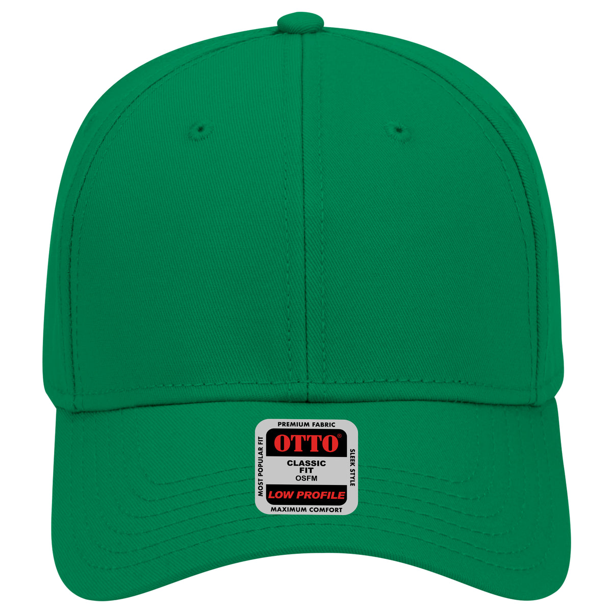 OTTO CAP 6 Panel Low Profile Baseball Cap OTTO 19-768 Otto Cap 005 - Kelly OSFM - Adult