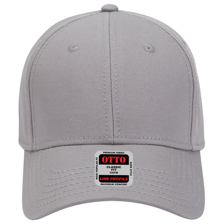 OTTO CAP 6 Panel Low Profile Baseball Cap OTTO 19-768 Otto Cap 014 - Gray OSFM - Adult