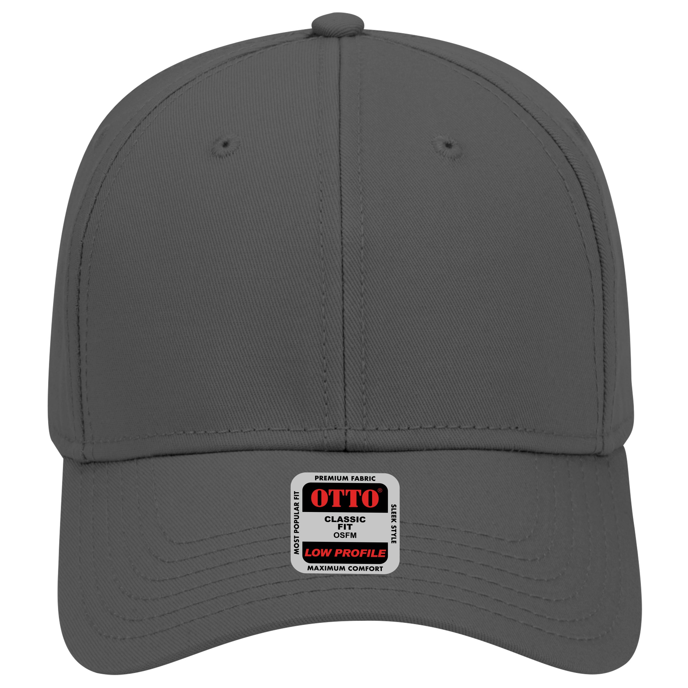 OTTO CAP 6 Panel Low Profile Baseball Cap OTTO 19-768 Otto Cap 025 - Char. Gray OSFM - Adult