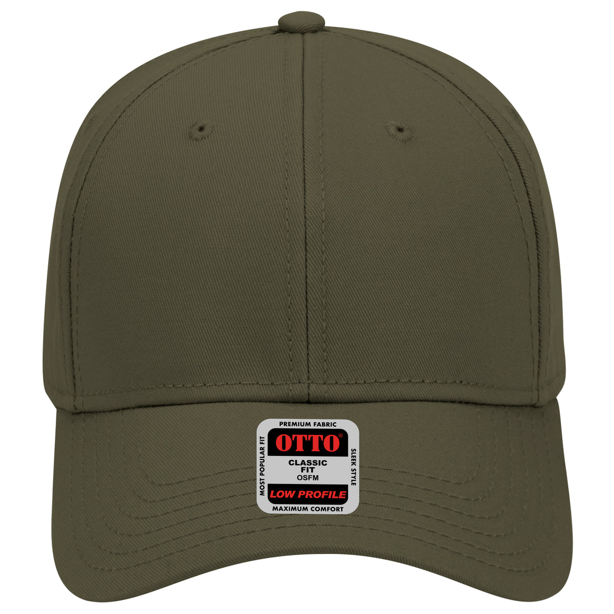 OTTO CAP 6 Panel Low Profile Baseball Cap OTTO 19-768 Otto Cap 046 - Dk. Ol. Green OSFM - Adult