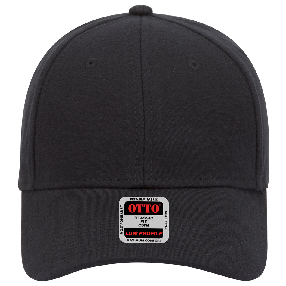 OTTO CAP 6 Panel Low Profile Baseball Cap OTTO 19-922 Otto Cap 003 - Black OSFM - Adult