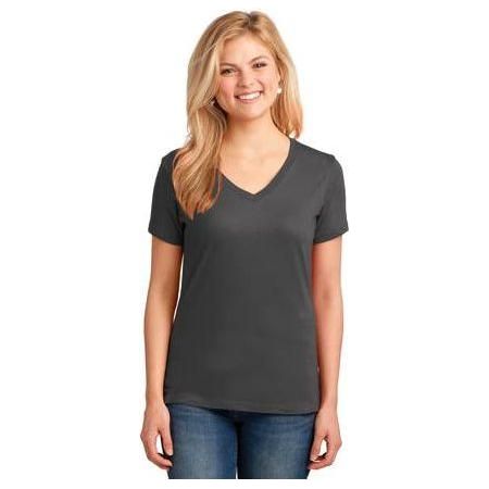 Joe's USA Ladies 5.4-oz 100% Cotton V-Neck T-Shirt