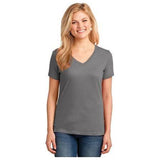 Joe's USA Ladies 5.4-oz 100% Cotton V-Neck T-Shirt