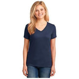Joe's USA Ladies 5.4-oz 100% Cotton V-Neck T-Shirt