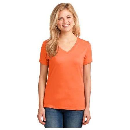 Joe's USA Ladies 5.4-oz 100% Cotton V-Neck T-Shirt